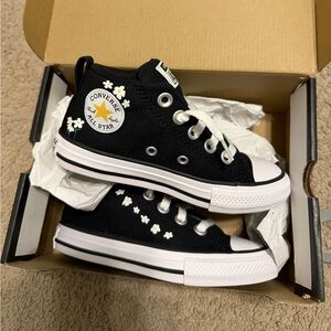 Converse High Top Sneakers - Black with White Details